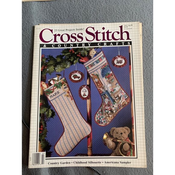 Lot Of 5 Cross Stitch & Country Crafts Magazines 1988 & 89 Patterns & Projects - Picture 4 of 7